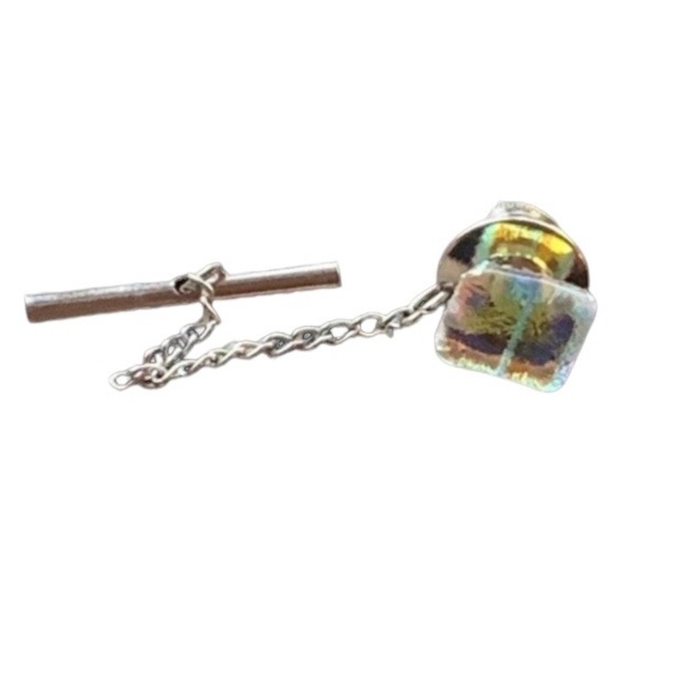 Glass Cuff Link Tie Bar Mens Shirt Clothing Jewelry Office Career Business